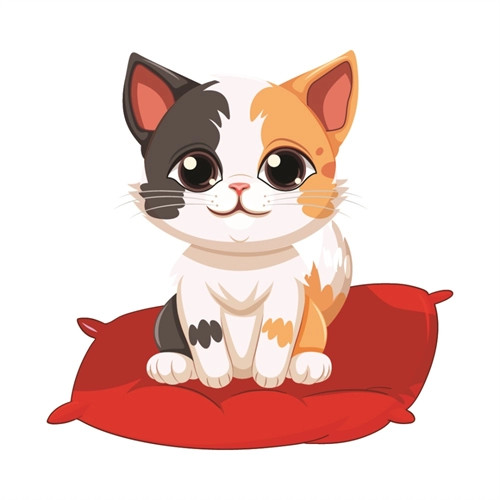 Cat Lovers Theme Calico Cat Transparent Sticker